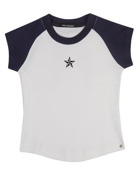Rock Star Baby T-Shirt Wings - Weiß Blau - Gr. M