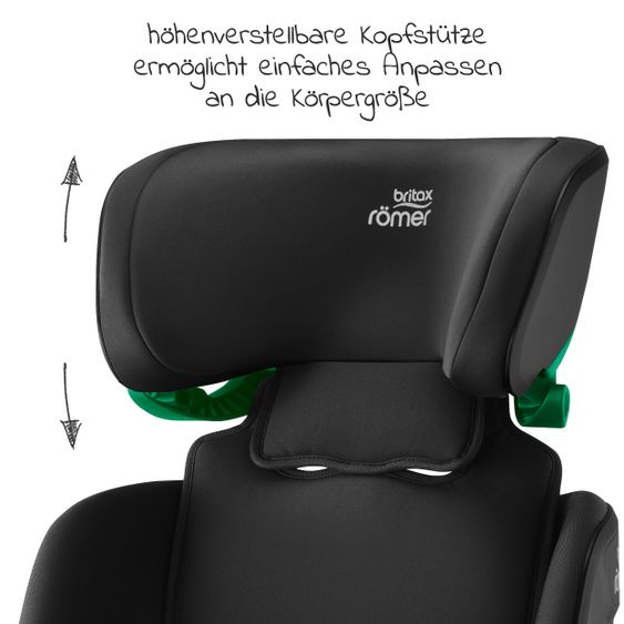 Römer Kindersitz Advansafix M i-Size 15 Monate -12 Jahre (76-150 cm) mit SecureGuard, Isofix &Top Tether - Cosmos Black