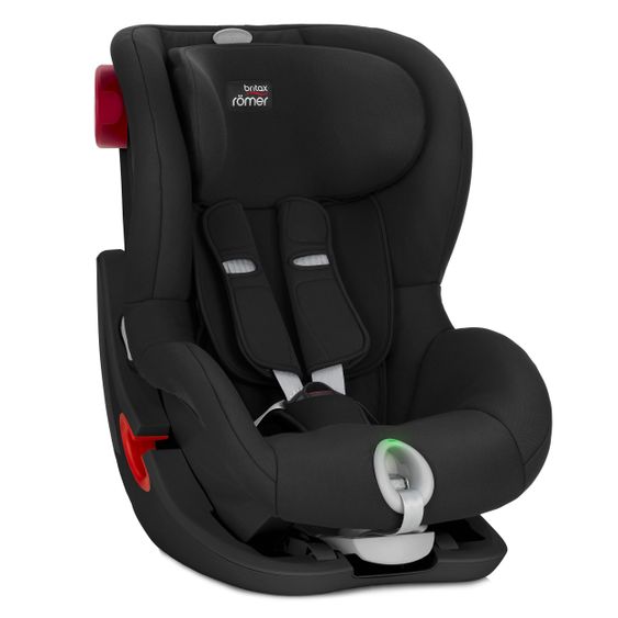 Römer Kindersitz King II LS Black Series Gr. 1 ab 9 Monate-4 Jahre (9-18 kg) inkl. Licht- und Tonindikator - Cosmos Black
