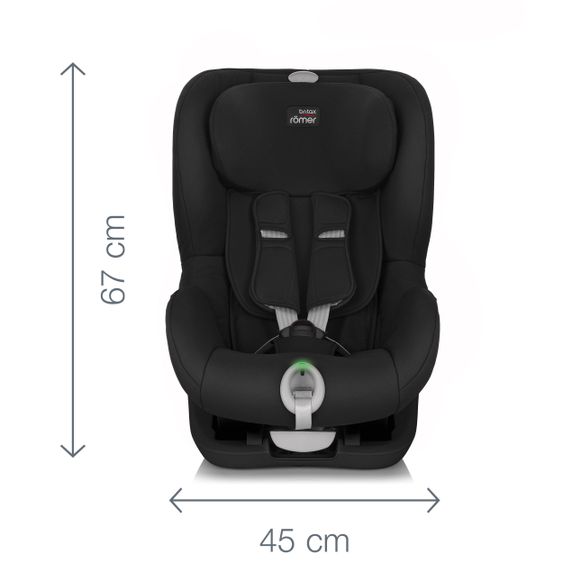 Römer Kindersitz King II LS Black Series Gr. 1 ab 9 Monate-4 Jahre (9-18 kg) inkl. Licht- und Tonindikator - Cosmos Black