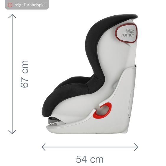 Römer Kindersitz King II LS Black Series Gr. 1 ab 9 Monate-4 Jahre (9-18 kg) inkl. Licht- und Tonindikator - Cosmos Black