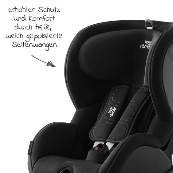 Römer Kindersitz Trifix 2 i-SIZE 15 Monate-4 Jahre (76-105 cm) SICT-Seitenaufprallschutz, Isofix & Top Tether - Cosmos Black