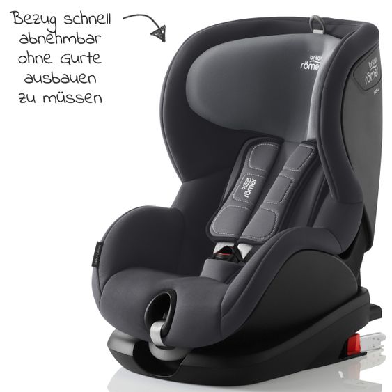 Römer Kindersitz Trifix 2 i-SIZE 15 Monate-4 Jahre (76-105 cm) SICT-Seitenaufprallschutz, Isofix & Top Tether - Storm Grey