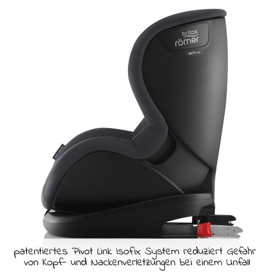 Römer Kindersitz Trifix 2 i-SIZE 15 Monate-4 Jahre (76-105 cm) SICT-Seitenaufprallschutz, Isofix & Top Tether - Storm Grey