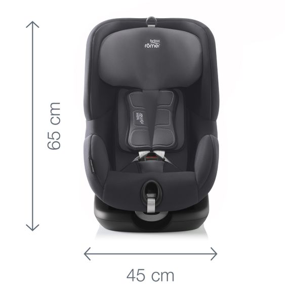 Römer Kindersitz Trifix 2 i-SIZE 15 Monate-4 Jahre (76-105 cm) SICT-Seitenaufprallschutz, Isofix & Top Tether - Storm Grey