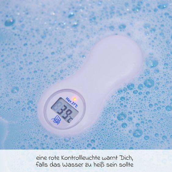 Rotho Babydesign 7-tlg. Badeset / Badestation Top - inkl. Badewanne + Wannenständer + Badeliege + Waschschüssel + Badethermometer + Ablaufschlauch + Windeleimer - Lagoon