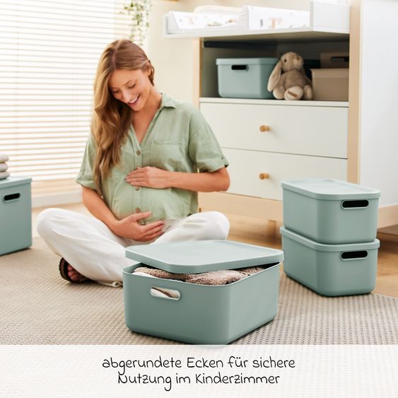 Rotho Babydesign Aufbewahrungsbox M Kayo 20 l - Sage Green