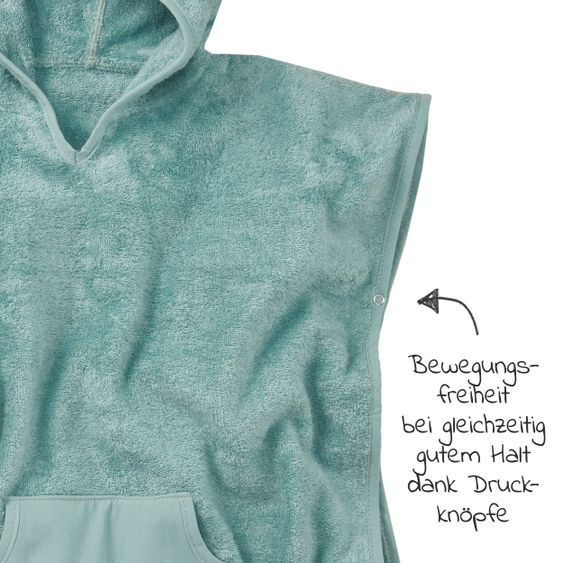 Rotho Babydesign Baby-Badeponcho - Lagoon - Gr. 62/68