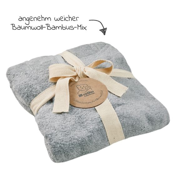 Rotho Babydesign Baby-Badeponcho - Stone Grey - Gr. 62/68