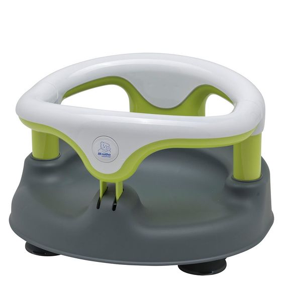 Rotho Babydesign Baby-Badesitz aufklappbar - Grau Weiß Grün