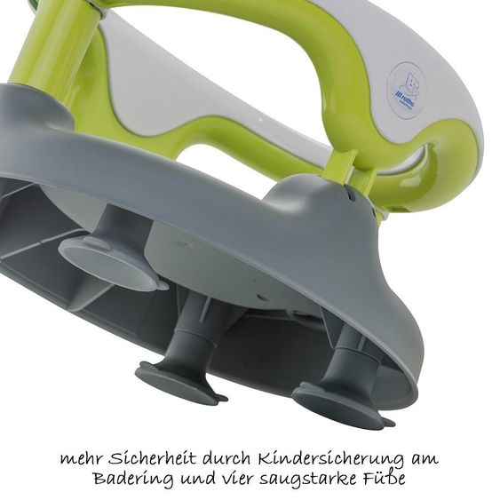 Rotho Babydesign Baby-Badesitz aufklappbar - Grau Weiß Grün