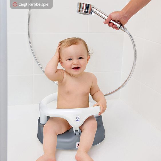 Rotho Babydesign Baby-Badesitz aufklappbar - Grau Weiß Grün