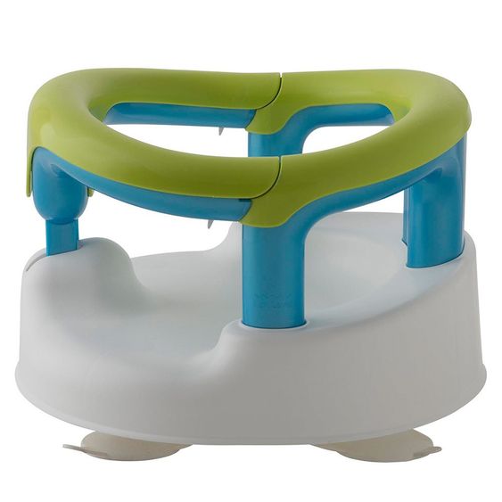 Rotho Babydesign Seggiolino da bagno per bambini pieghevole - Bianco Verde Blu