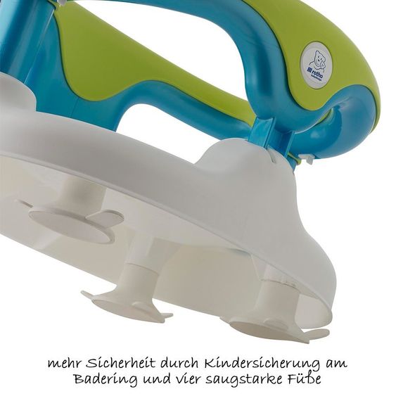 Rotho Babydesign Seggiolino da bagno per bambini pieghevole - Bianco Verde Blu