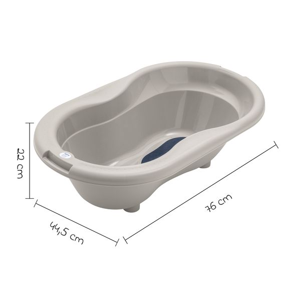 Rotho Babydesign Baby-Badewanne Tilo - mit Anti-Rutschmatte - Cappuccino