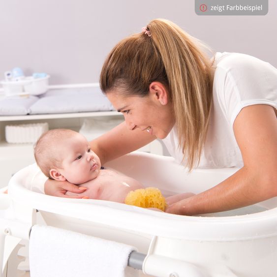 Rotho Babydesign Baby-Badewanne Tilo - mit Anti-Rutschmatte - Cappuccino