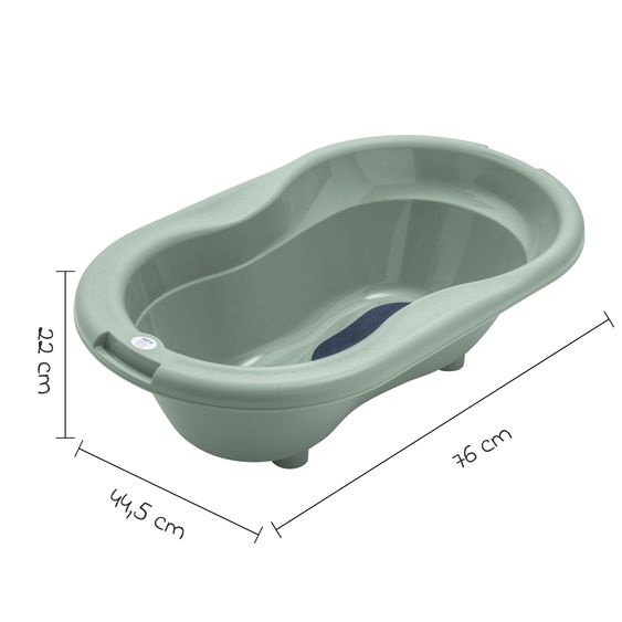 Rotho Babydesign Baby-Badewanne Tilo - mit Anti-Rutschmatte - Sage Green