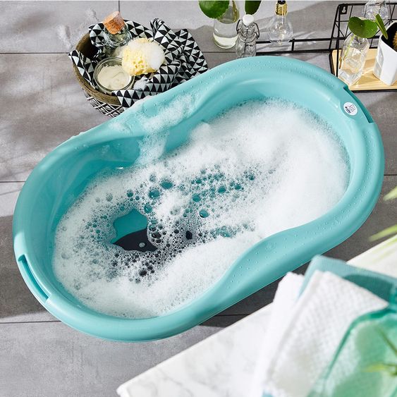 Rotho Babydesign Baby-Badewanne Top mit Anti-Rutschmatte - Lagoon