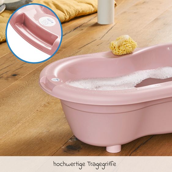 Rotho Babydesign Baby-Badewanne Top - mit Anti-Rutschmatte - Soft Rose