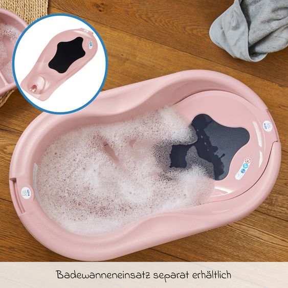 Rotho Babydesign Baby-Badewanne Top - mit Anti-Rutschmatte - Soft Rose