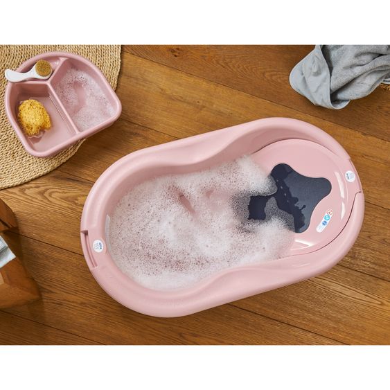 Rotho Babydesign Baby-Badewanne Top mit Anti-Rutschmatte - Soft Rose