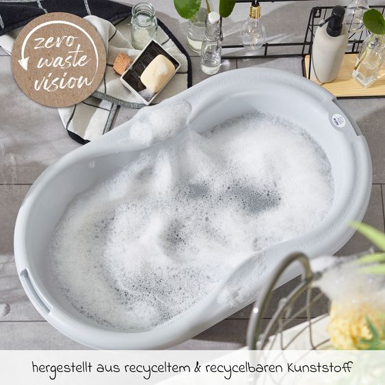 Rotho Babydesign Baby-Badewanne Top - mit Anti-Rutschmatte - Stone Grey