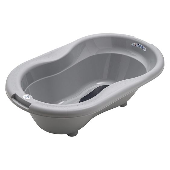 Rotho Babydesign Baby-Badewanne Top mit Anti-Rutschmatte - Stone Grey