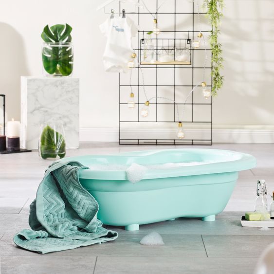 Rotho Babydesign Baby-Badewanne Top - mit Anti-Rutschmatte - Swedisch Green