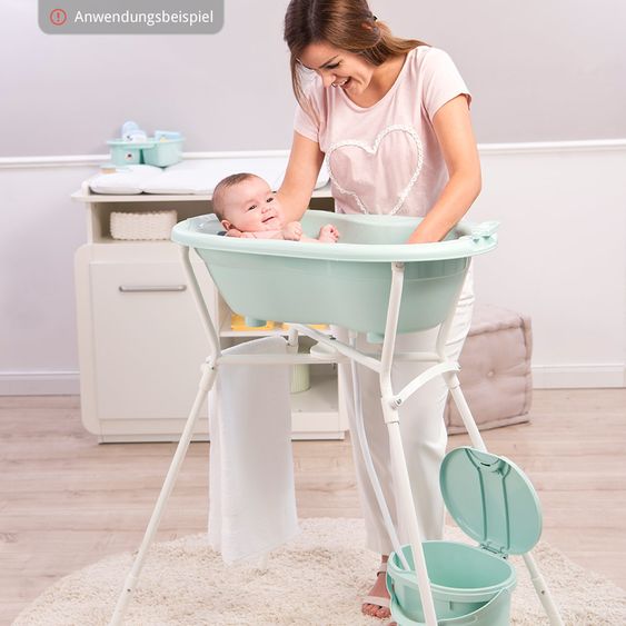 Rotho Babydesign Top Bagnetto per bambini con tappetino antiscivolo - Verde svedese