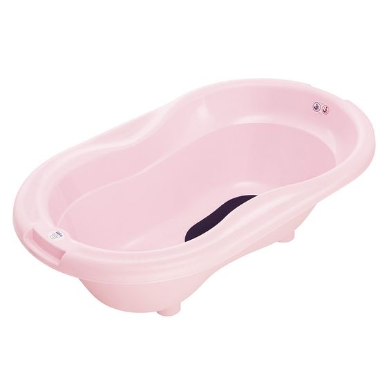 Rotho Babydesign Baby-Badewanne Top mit Anti-Rutschmatte - Tender Rosé Perl