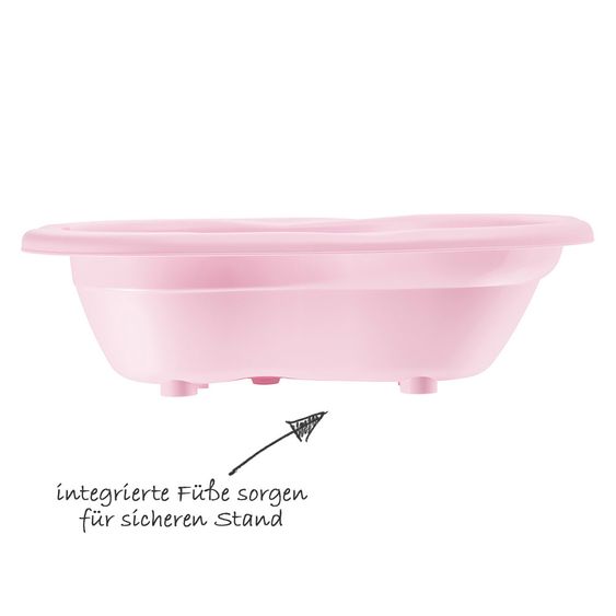 Rotho Babydesign Baby-Badewanne Top mit Anti-Rutschmatte - Tender Rosé Perl