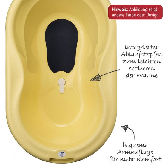 Rotho Babydesign Baby-Badewanne Top mit Anti-Rutschmatte - Tender Rosé Perl