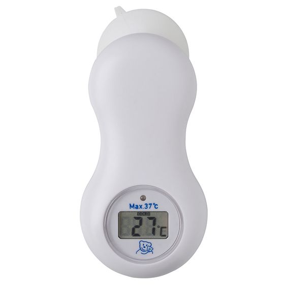 Rotho Babydesign Bath & Room Thermometer Digital with Suction Cup - Ceramic White