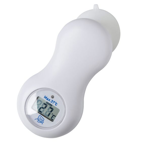 Rotho Babydesign Bath & Room Thermometer Digital with Suction Cup - Ceramic White