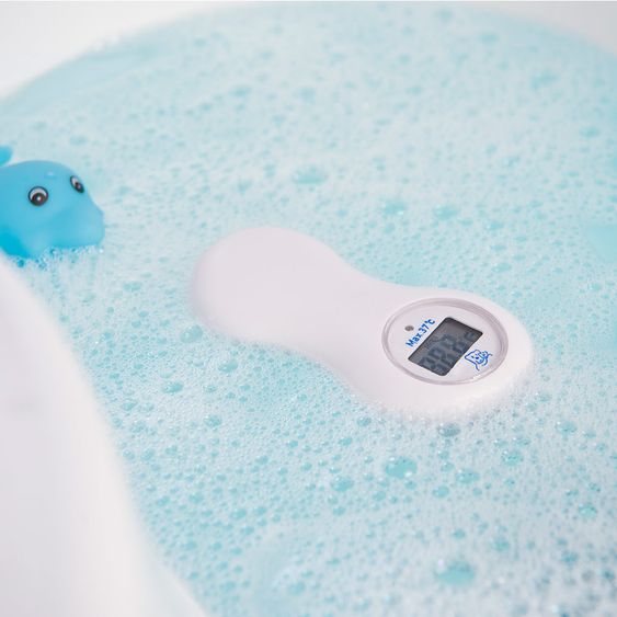 Rotho Babydesign Bath & Room Thermometer Digital with Suction Cup - Ceramic White