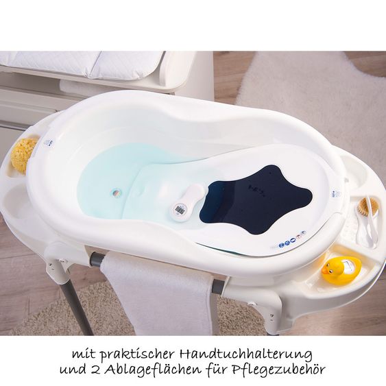 Rotho Babydesign Badestation Top - 4-teilig - Weiß + Gratis Windeltwister Sangenic Tec