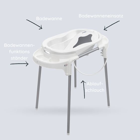 Rotho Babydesign Badestation Top - 4-teilig - White