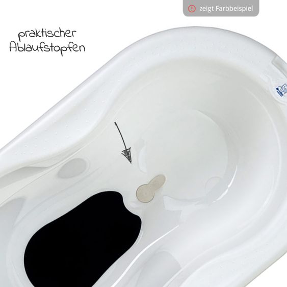 Rotho Babydesign Badestation TOP + Gratis Waschtücher 3er Pack - Lagoon Stone Grey