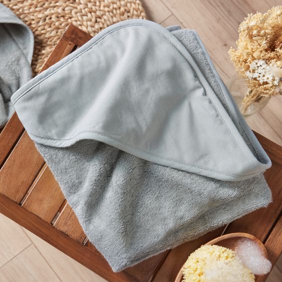 Rotho Babydesign Badestation TOP Xtra + Gratis Kapuzenhandtuch - Stone Grey