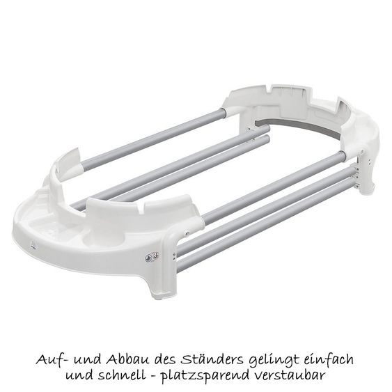 Rotho Babydesign Badestation TopXtra 4-tlg. - Stone Grey White