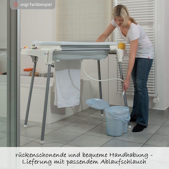 Rotho Babydesign Badestation TopXtra 4-tlg. - Stone Grey White