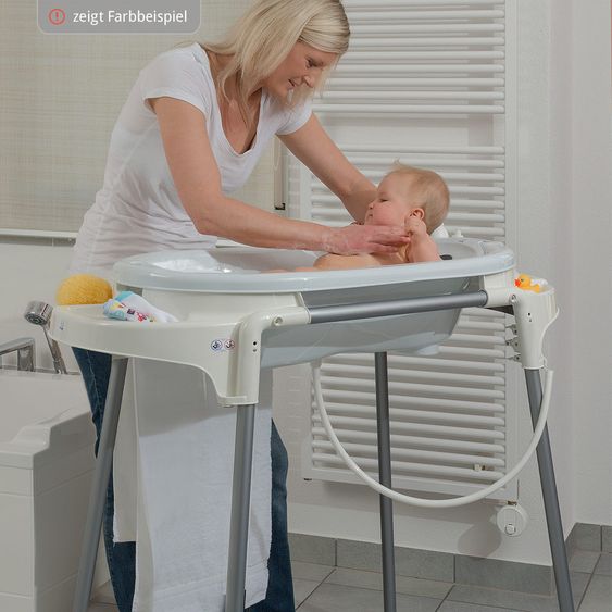 Rotho Babydesign Badestation TopXtra 4-tlg. - Stone Grey White
