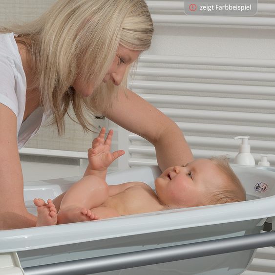 Rotho Babydesign Badestation TopXtra 4-tlg. - Stone Grey White
