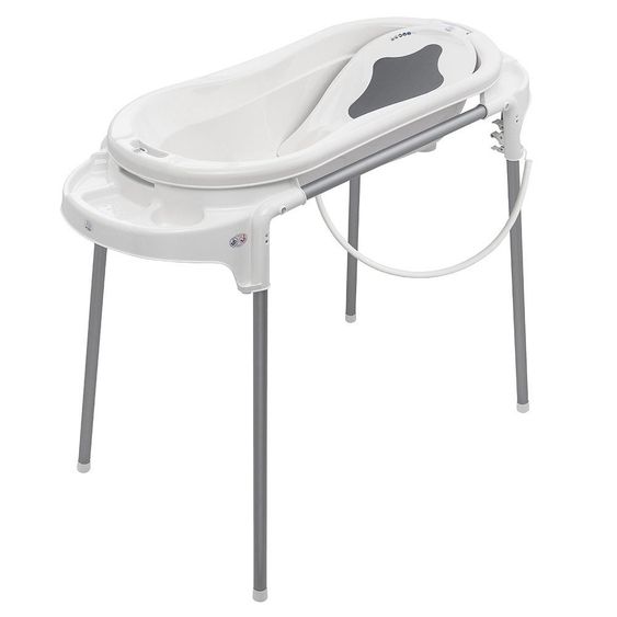 Rotho Babydesign Badestation TopXtra 4-tlg. - Weiß + Gratis Windeltwister Sangenic Tec