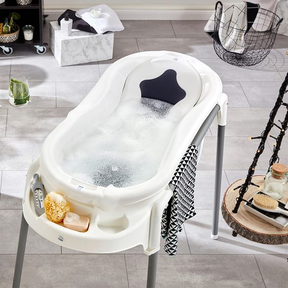 Rotho Babydesign Badestation TopXtra 4-tlg. - Weiß + Gratis Windeltwister Sangenic Tec