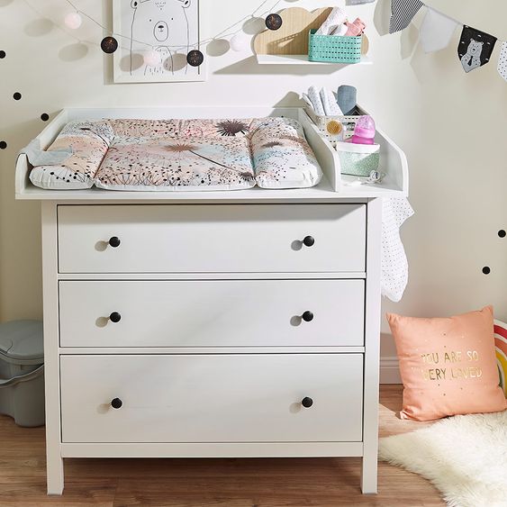 Rotho Babydesign Folien-Wickelauflage - Fly Away - Fantastic Mauve