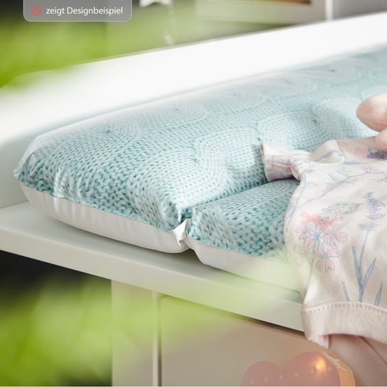 Rotho Babydesign Folien-Wickelauflage Limited Edition - Strick - Rose