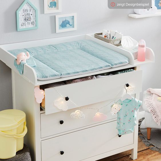 Rotho Babydesign Folien-Wickelauflage Limited Edition - Strick - Rose