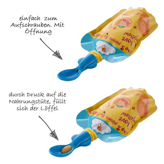 Rotho Babydesign Fütterlöffel 2er Pack aufschraubbar für Quetschbeutel