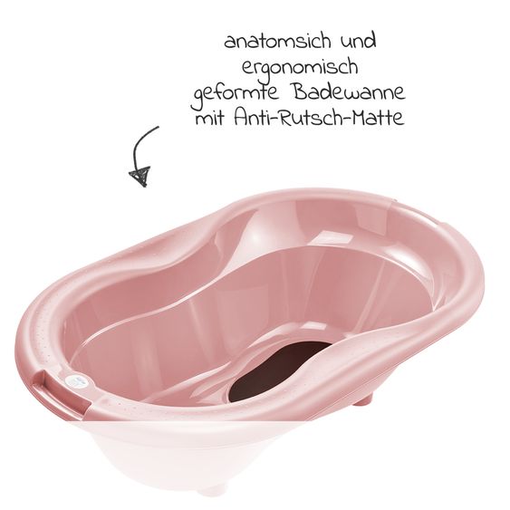 Rotho Babydesign Ideale Badelösung Top - 4-teilig - Soft Rose